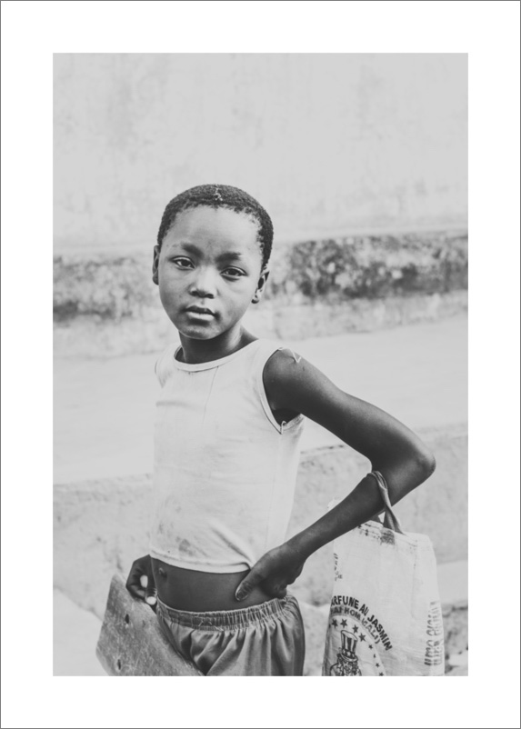 Portrait of African girl travel photo art print